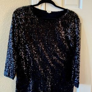 Black Glitter Top